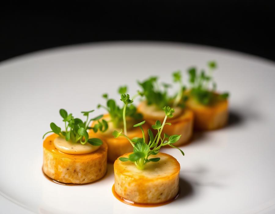 Amuse-bouche délicat aux jeunes pousses