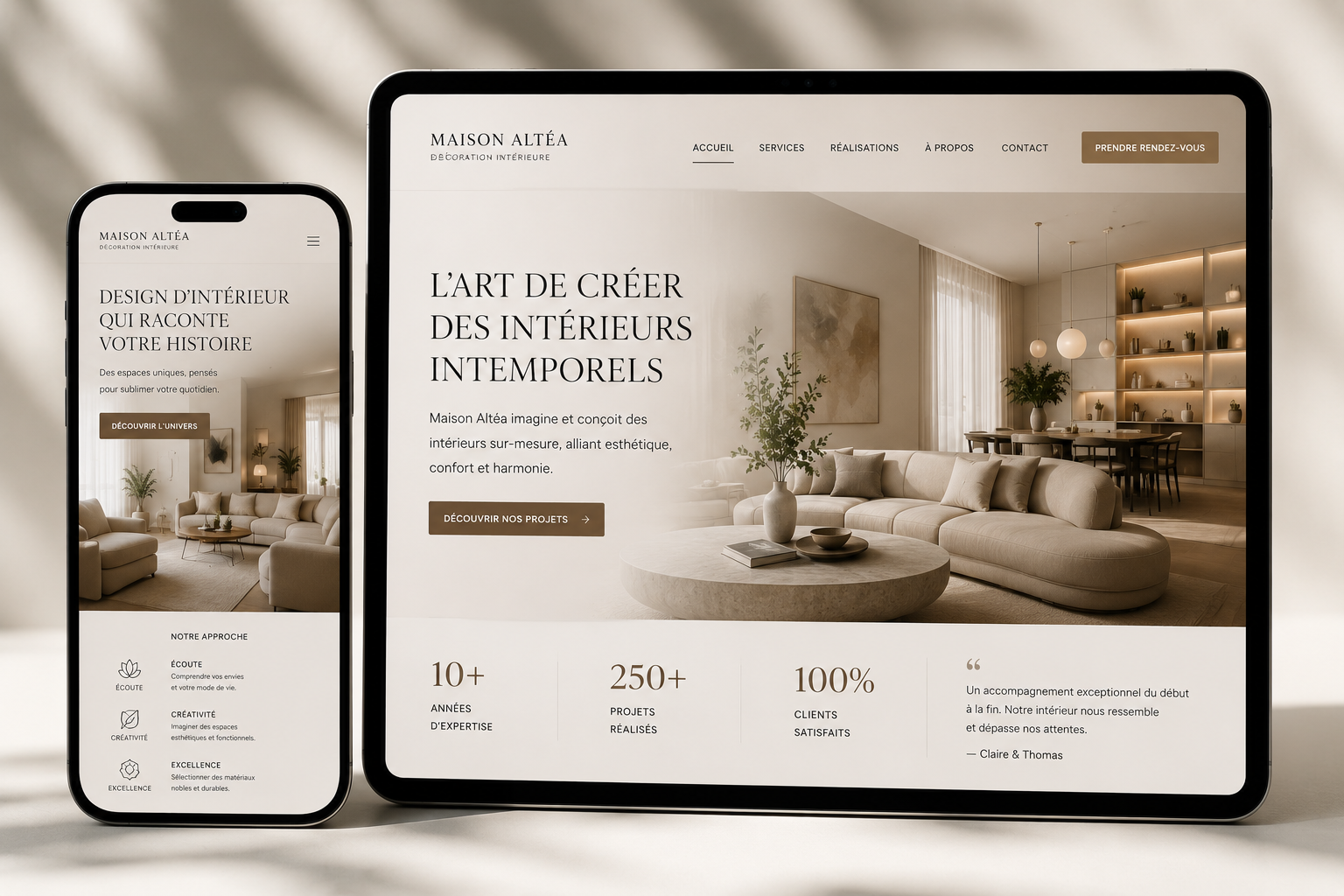 Site Premium • Projet sur mesure